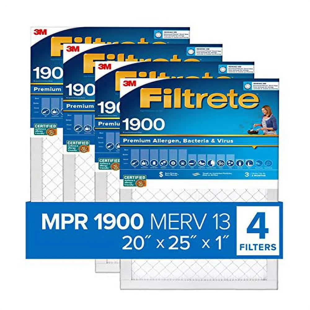 19.69 24.69 MPR Air Living dimensions 0.78) Furnace x Allergen, Filtrete x Filter, 1900, Healthy Ultimate 4-Pack 20x25x1, (exact AC