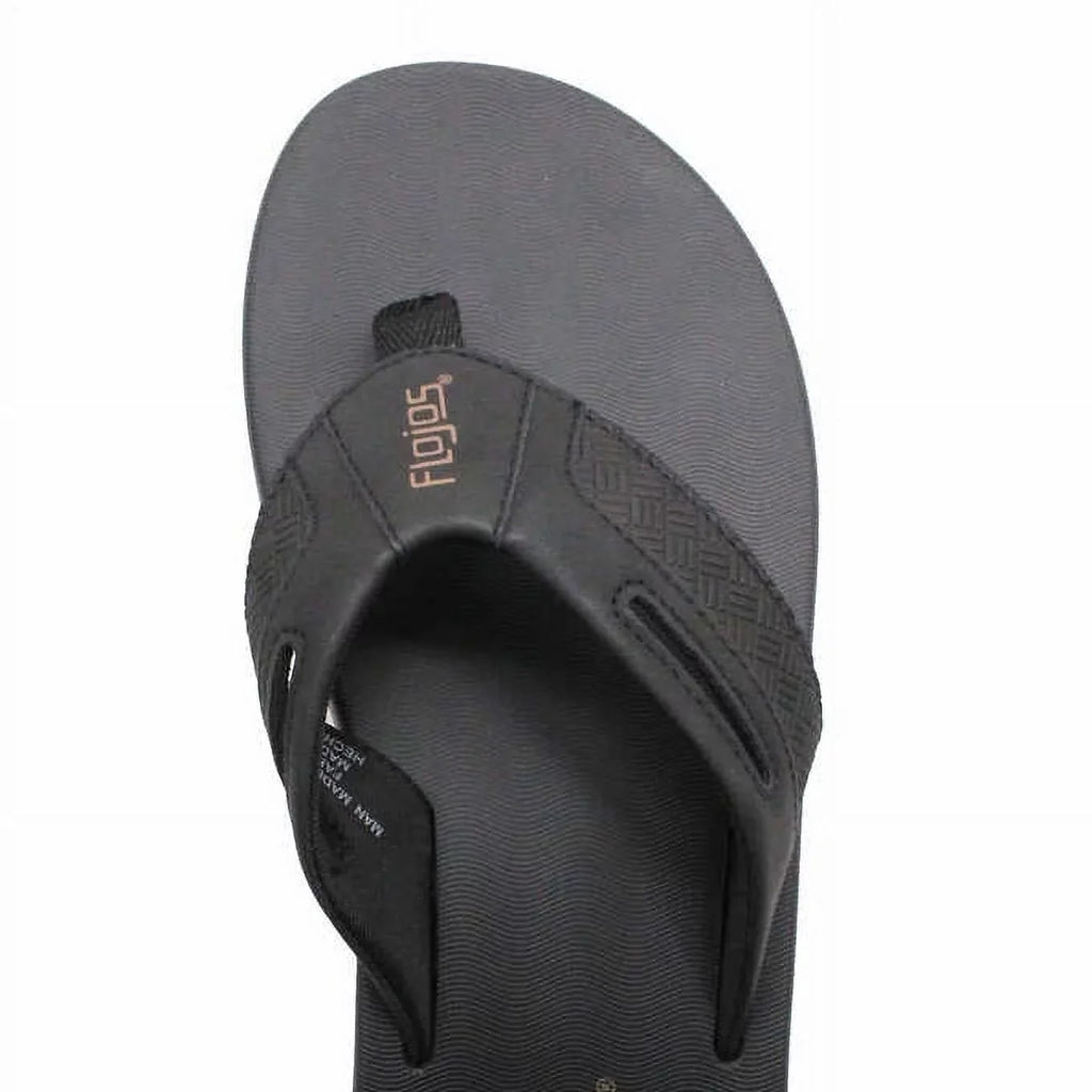 Flip 9, Flop Flojos Black-Tan Sandals, Men's Size