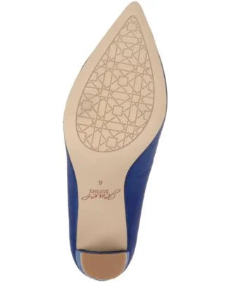 Heel Block BADGLEY Pumps MISCHKA JEWEL Toe Blue Cushioned On Rumor Pointed Shoes Dress Womens Slip 6 M