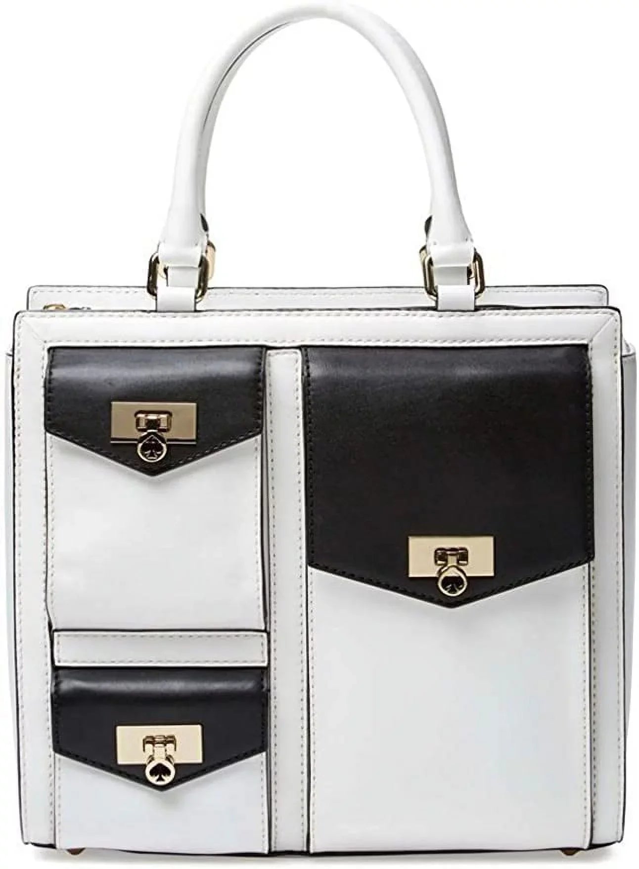 Kate Kingston Fresh Spade Drive White/Black New Tote in York Terrace