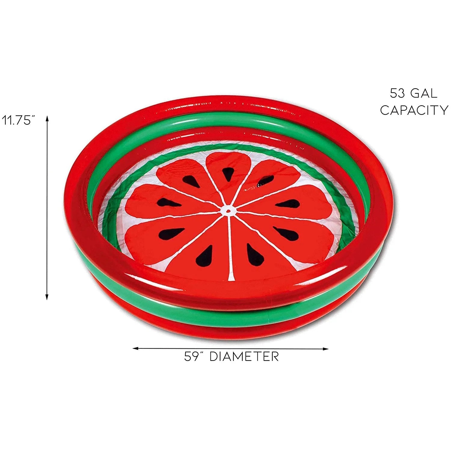 Hoovy Inflatable Kiddie Watermelon Gallon Ring Inch 3 53 Swimming 59 Pool Set