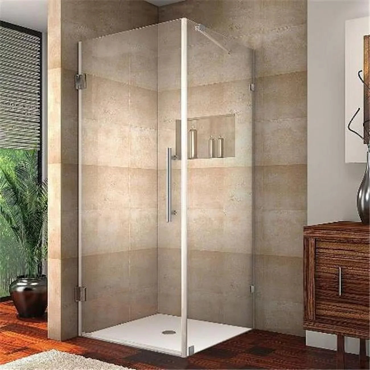 x Completely 72 Shower x in - 30 Aquadica in. Square Chrome Frameless 30 Enclosure