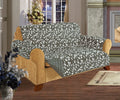 Black/Gray Chair Pet Children Elegant Prevent Reversible Kids Slipping to Size, Off, Furniture Ties Comfort Dog Protector Quilted
