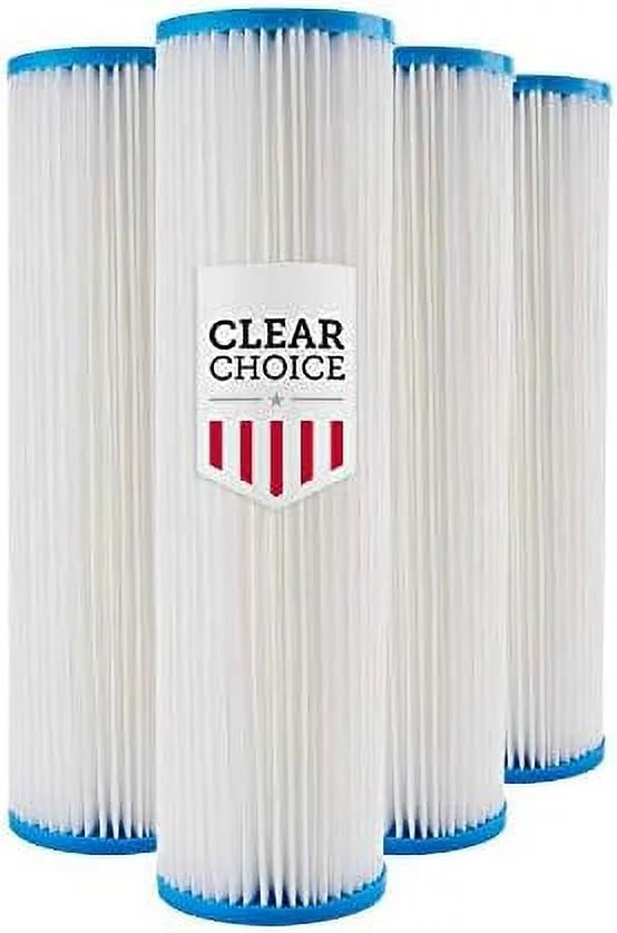 System Filter 10 Water Choice Filter Replacement X 2." X 10 Cartridge SPC-25-1020, 4-Pk RO Clear 20 Inch Micron Sediment Water
