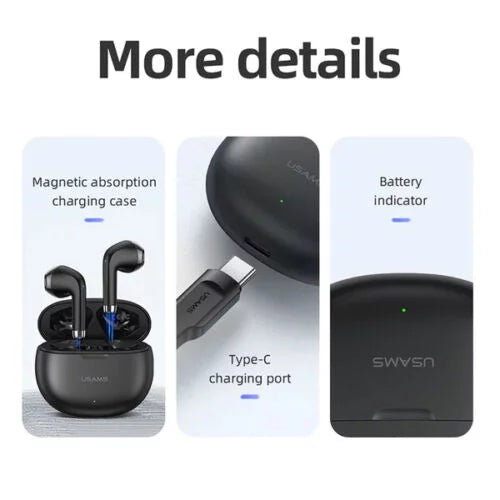 Charging Lively with Earphones Flip for Bluetooth Case,Wireless Earbuds 5.3 Cancelling with Mic,IPX4 Headphones Black Noise Control Wireless Earphones,Touch - TCL Waterproof