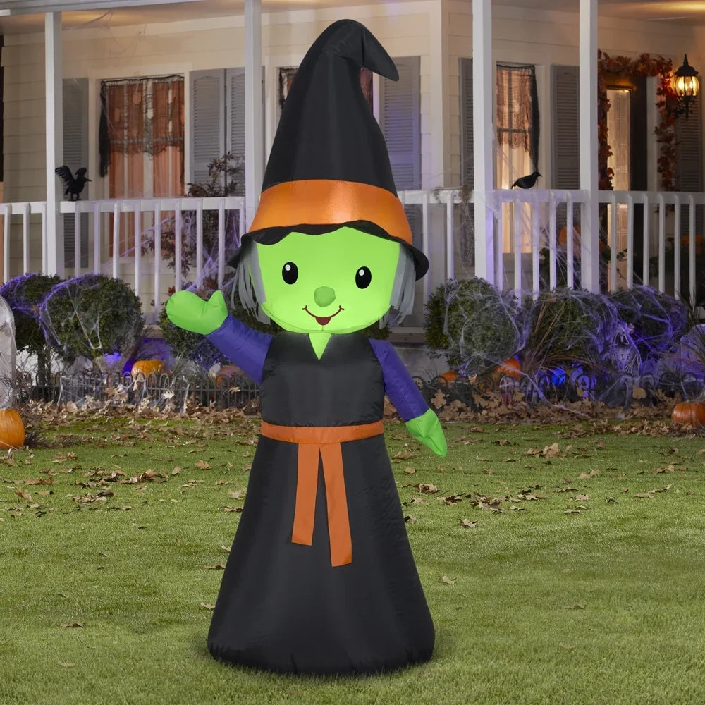 Witch 4FT Inflatable Airblown Tall Cute Inflatables Halloween