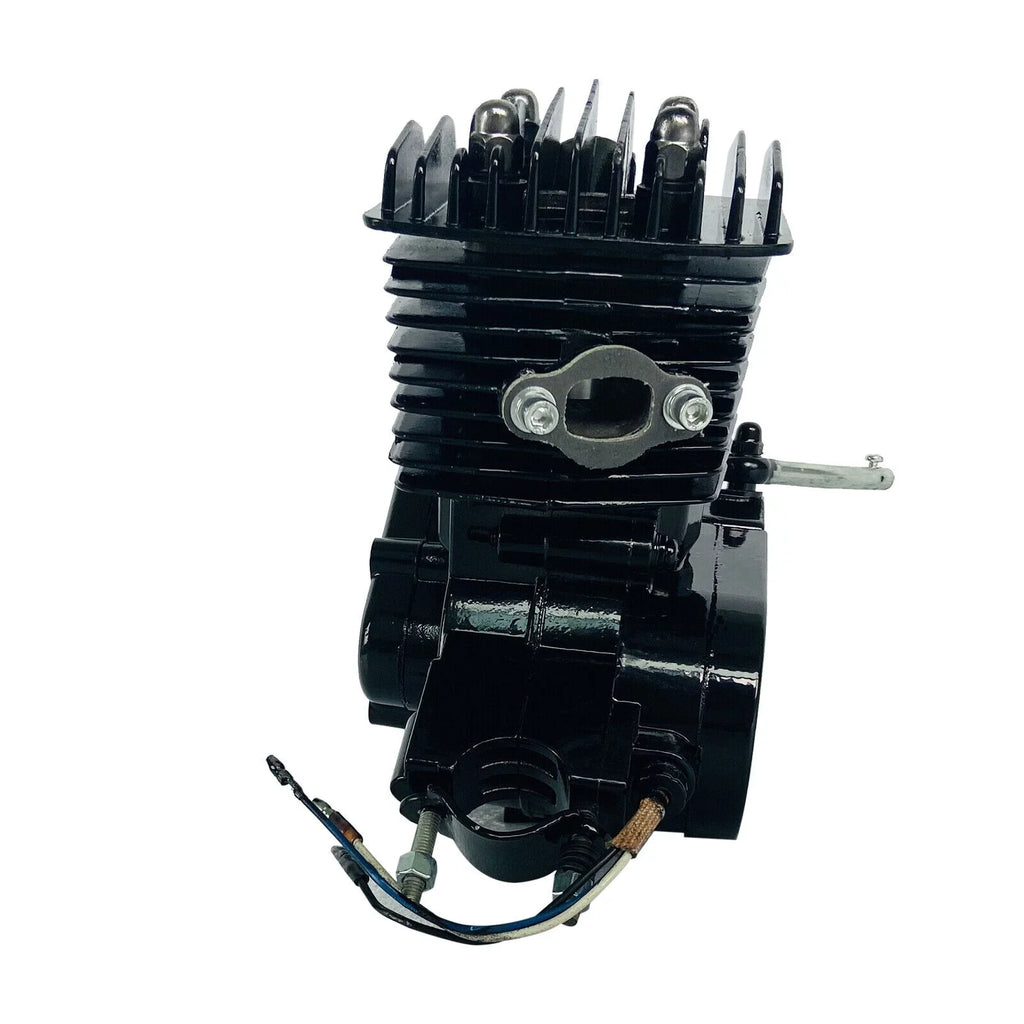 Motor Bicycle Air-Cooled Engine Bike Black Gas Petrol 2-Stroke 80cc Full Motorized Miumaeov Single Assembled Cylinder