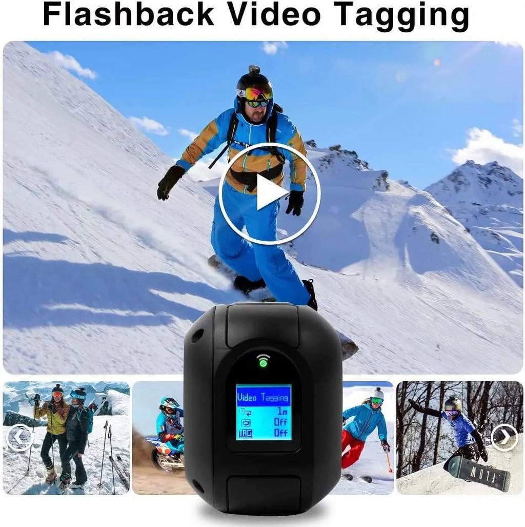 Ghost 4 Action Life Battery Stabilization Drift External Support Camera Hour XL Pro Wide Camera, Degree Mic 140 Image Angle 4K Waterproof