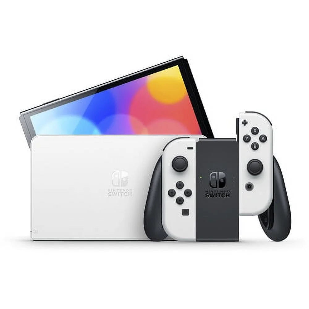Switch OLED Mario Deluxe Game with White 8 Kart