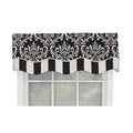 X Layered, Glory Black. Pocket, RLF Trimmed. 16"L Ozbourne Home 50"W Rod 3" Valance