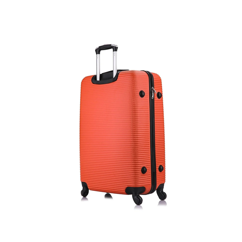 Orange Royal 4-Wheel Luggage InUSA Large (IUROY00L-ORG) Plastic Spinner