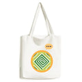 Civilization Totems Green Bag Mexico Squares Canvas Shoulder Tote Expression Sack Ancient