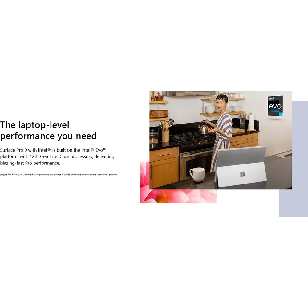 Multi-Tasking, (Open Surface Box) Processor 11, for Tablet/Laptop, and Pro RAM, 13" Connectivity, Microsoft Faster SQ3 Platinum 5G 8GB Windows Storage (2022), - 9 2-in-1 128GB Thin with Lightweight,
