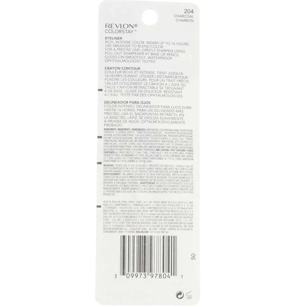 Eyeliner Colorstay 4) [204], Oz (Pack 0.01 Revlon Of Charcoal Pencil,