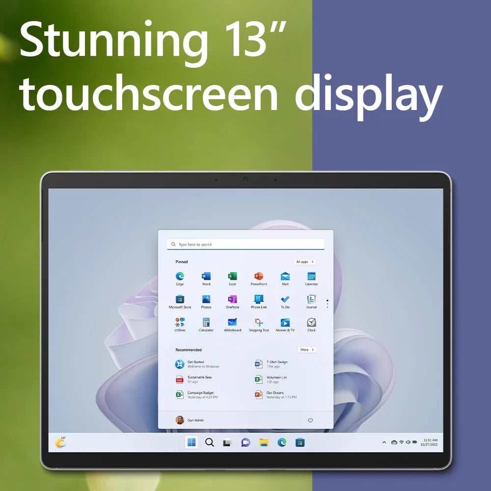 Multi-Tasking, (Open Surface Box) Processor 11, for Tablet/Laptop, and Pro RAM, 13" Connectivity, Microsoft Faster SQ3 Platinum 5G 8GB Windows Storage (2022), - 9 2-in-1 128GB Thin with Lightweight,