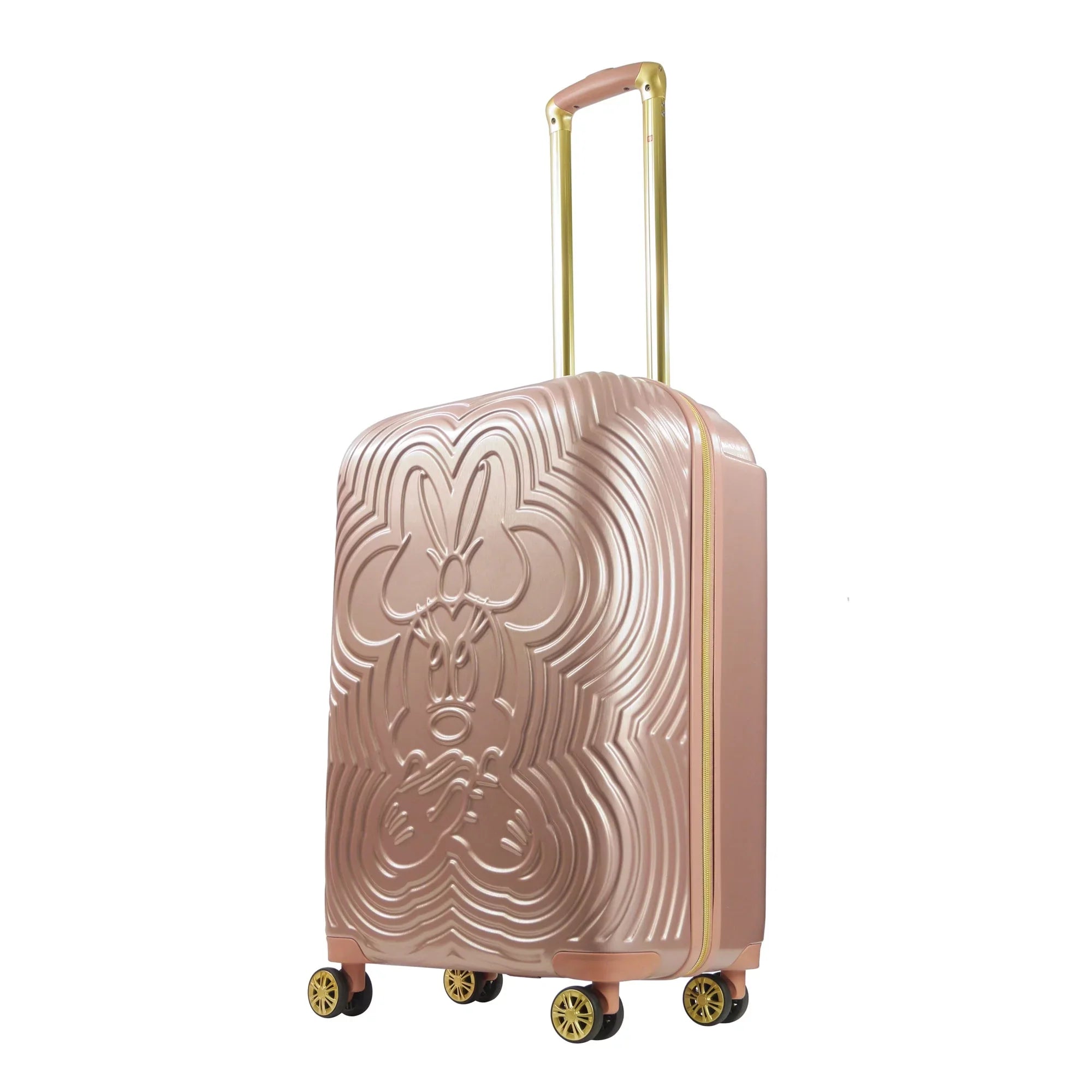 Disney Hardshell Molded Rolling Mouse Wheels, Luggage, Inch 25 Suitcase Gold with Minnie Rose