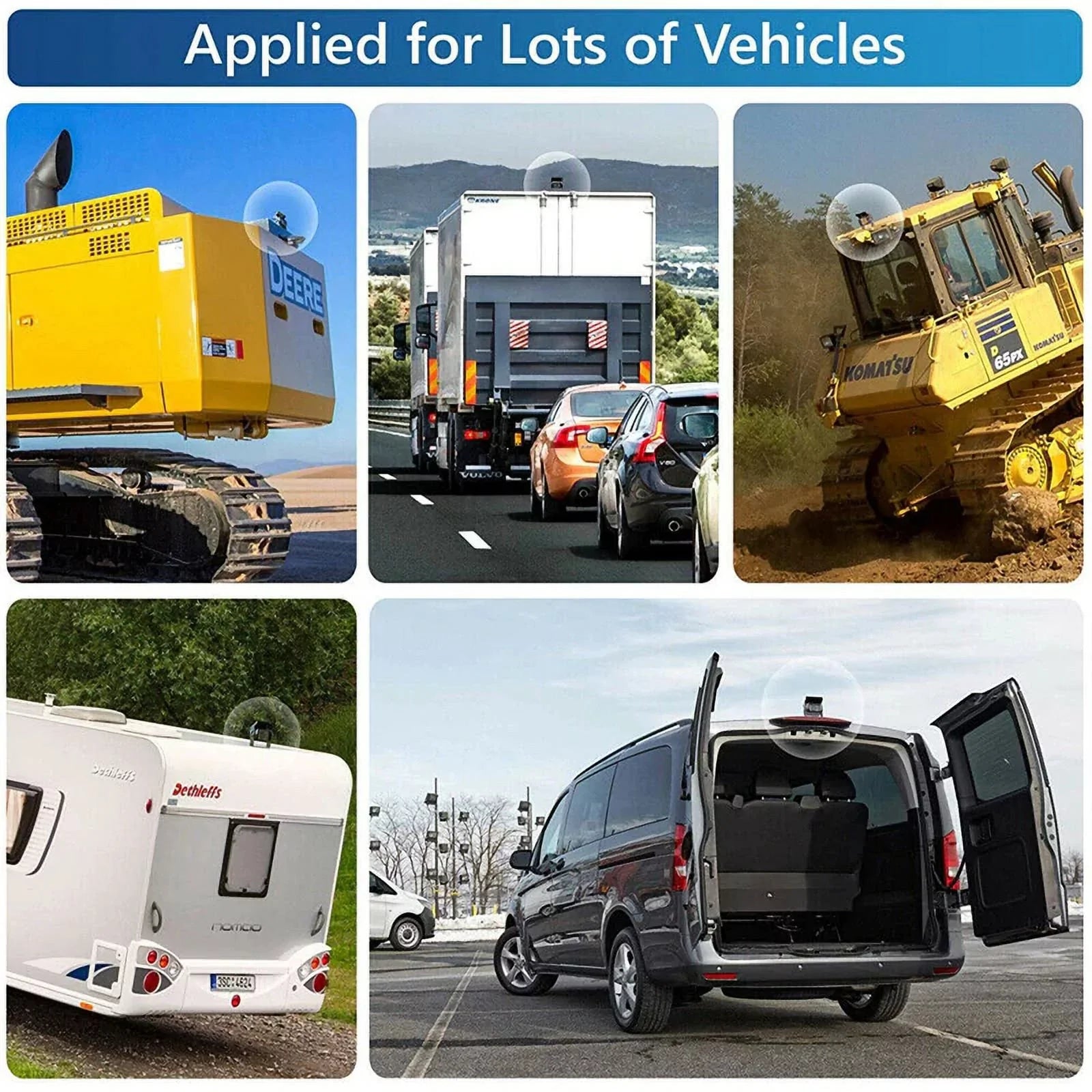 Van RV Car feet Truck for cable Car Monitor Bus parking system TFT camera IR with reverse Vision+32 7inch LCD 12V/24V Night 18 LED