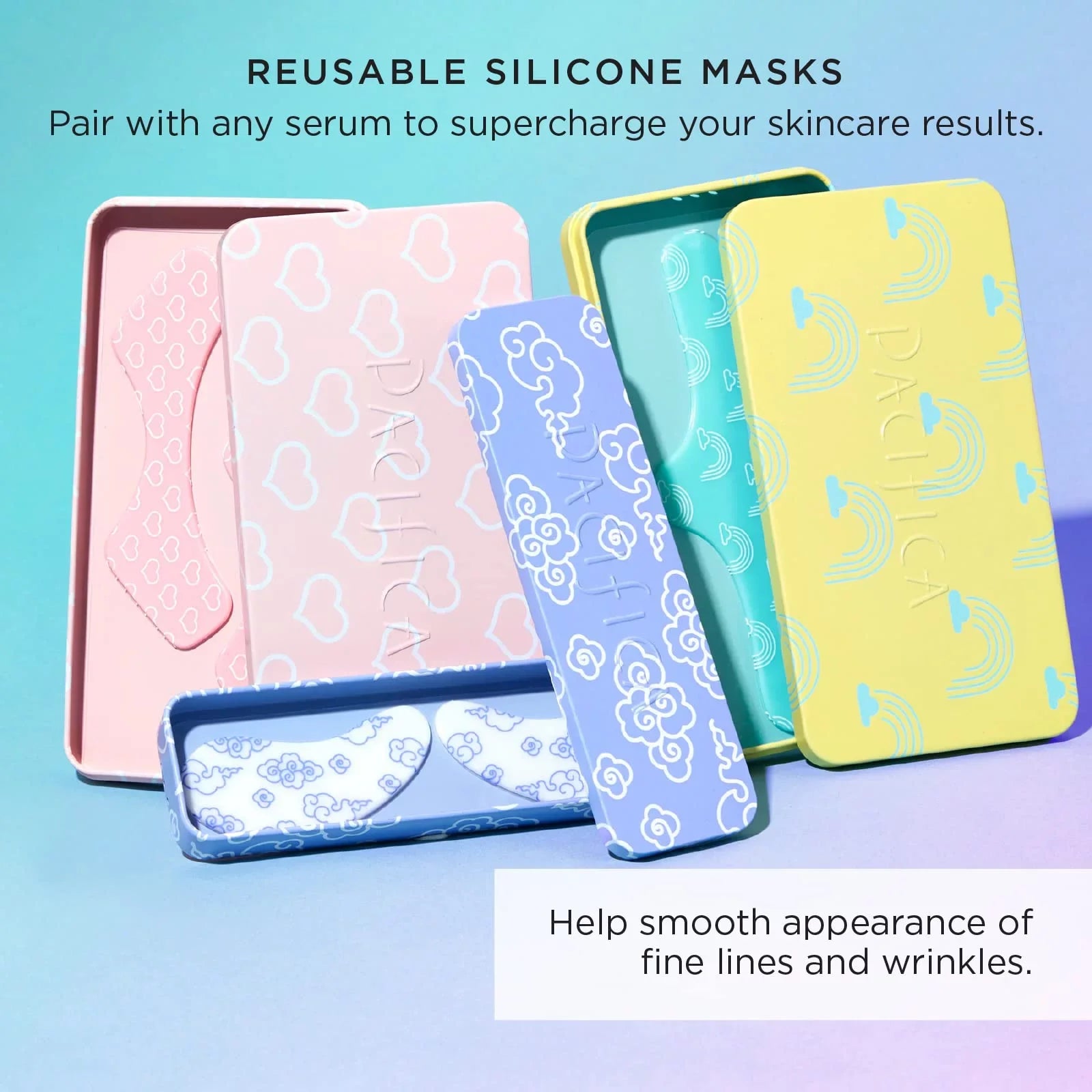 Reusable Pacifica Seal Vacuum Fine Beauty Lifting Tin Effect With Line Lines 100% Cruelty & Lip Serum Free Silicone | | | | | Vegan Minimize Pair | + Included Storage + Wrinkles | Mask