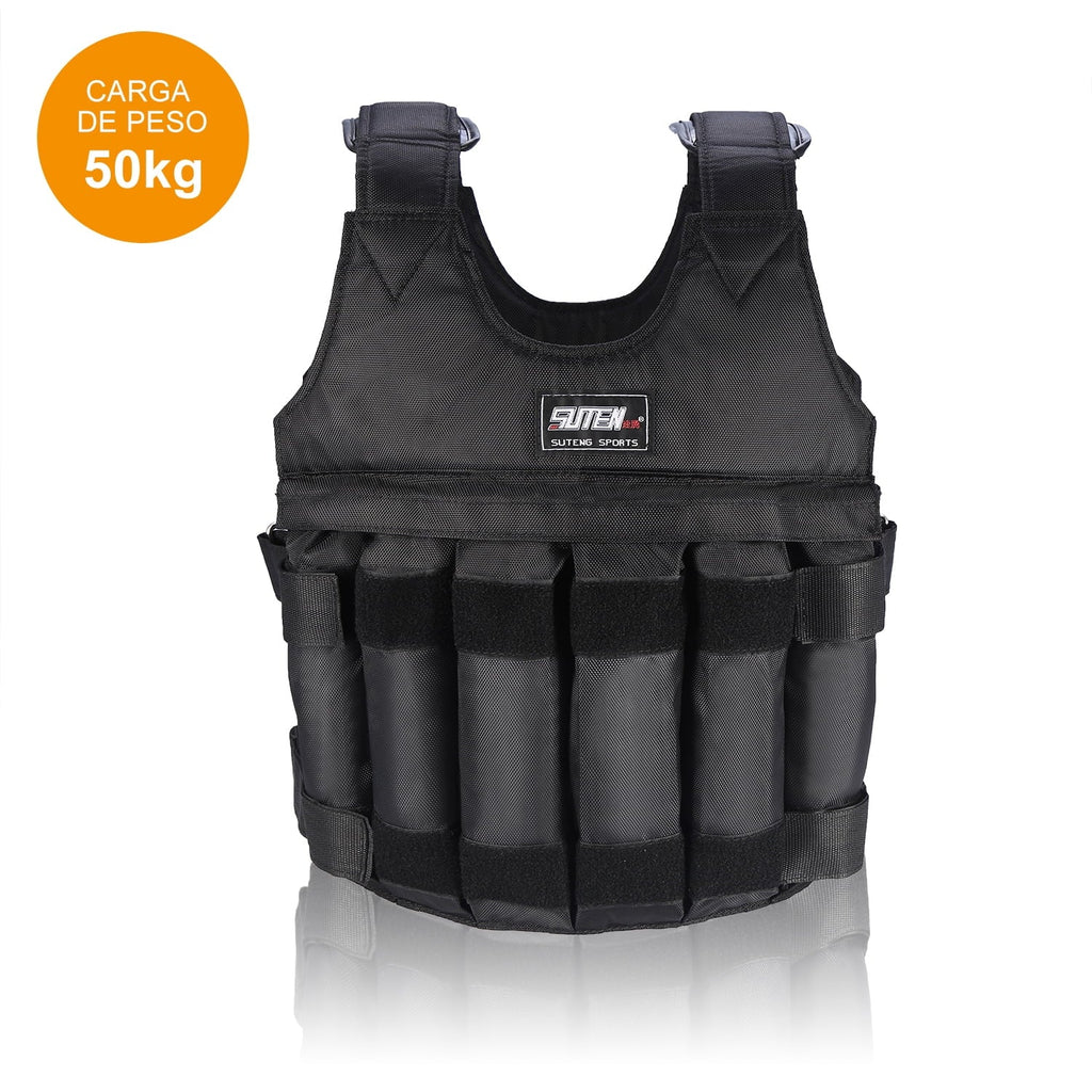 with 12pcs Boxing Vest Pouches Fitness Weight Vest Workout Training Weighted Exercise Jacket 50KG/110lbs Adjustable