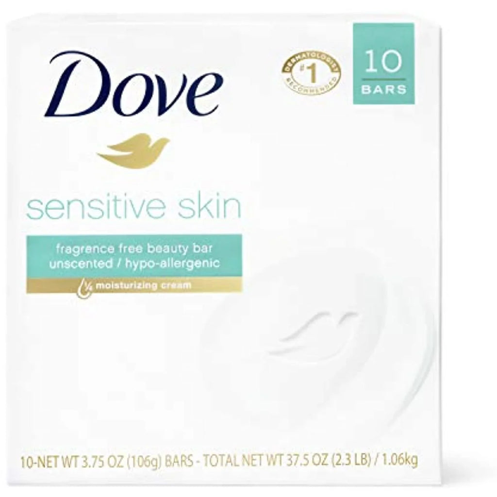 Effectively Beauty Sensitive Nourishes Away Skin 3.75 Bars Your Oz Bar Soap Dove Than Washes Moisturizing More Skin 10 Bar Bacteria,