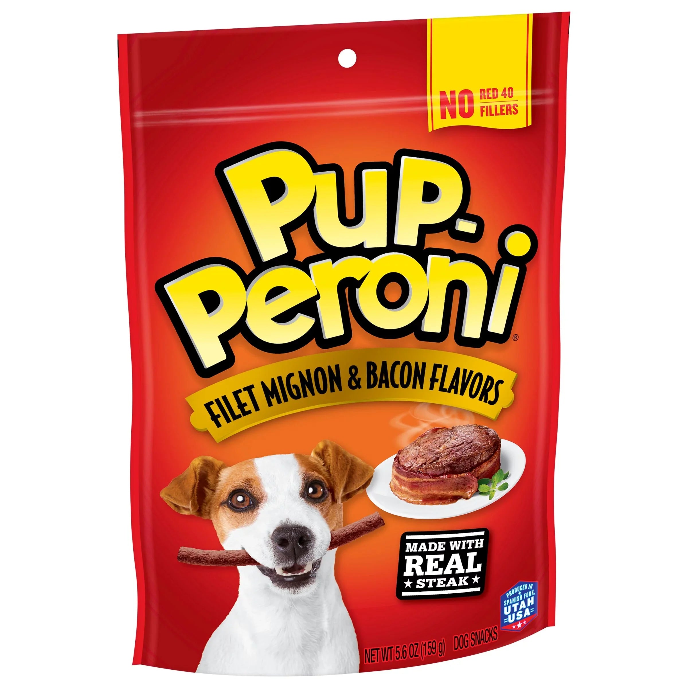 Dog Bag 8) Pup-Peroni Mignon & Treats, Flavor (Pack Filet of Bacon 5.6oz