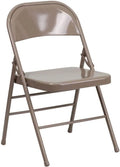 Triple Hinged Series HERCULES Chair & Folding Double Metal Pack Braced 2 Beige