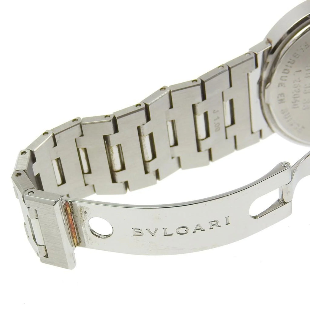 Dial Quartz Men's Display BB33SS BVLGARI Pre-Owned Bvlgari Bulgari Stainless I220823033 Watch Steel Black Analog (Fair)