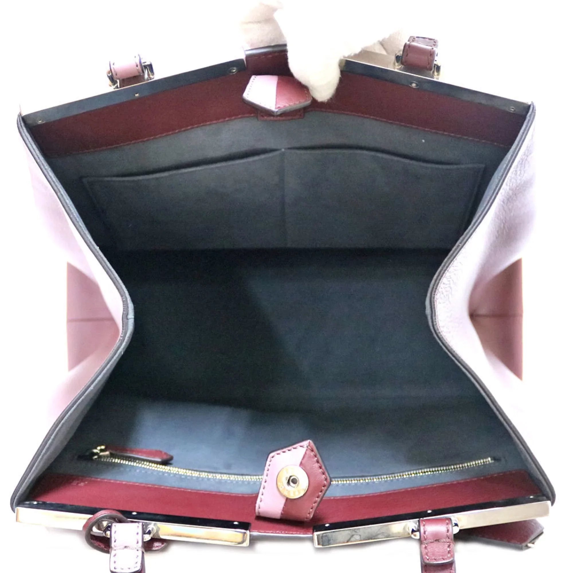 (Fair) Women's Leather Shoulder Pink Bag FENDI Fendi Pre-Owned