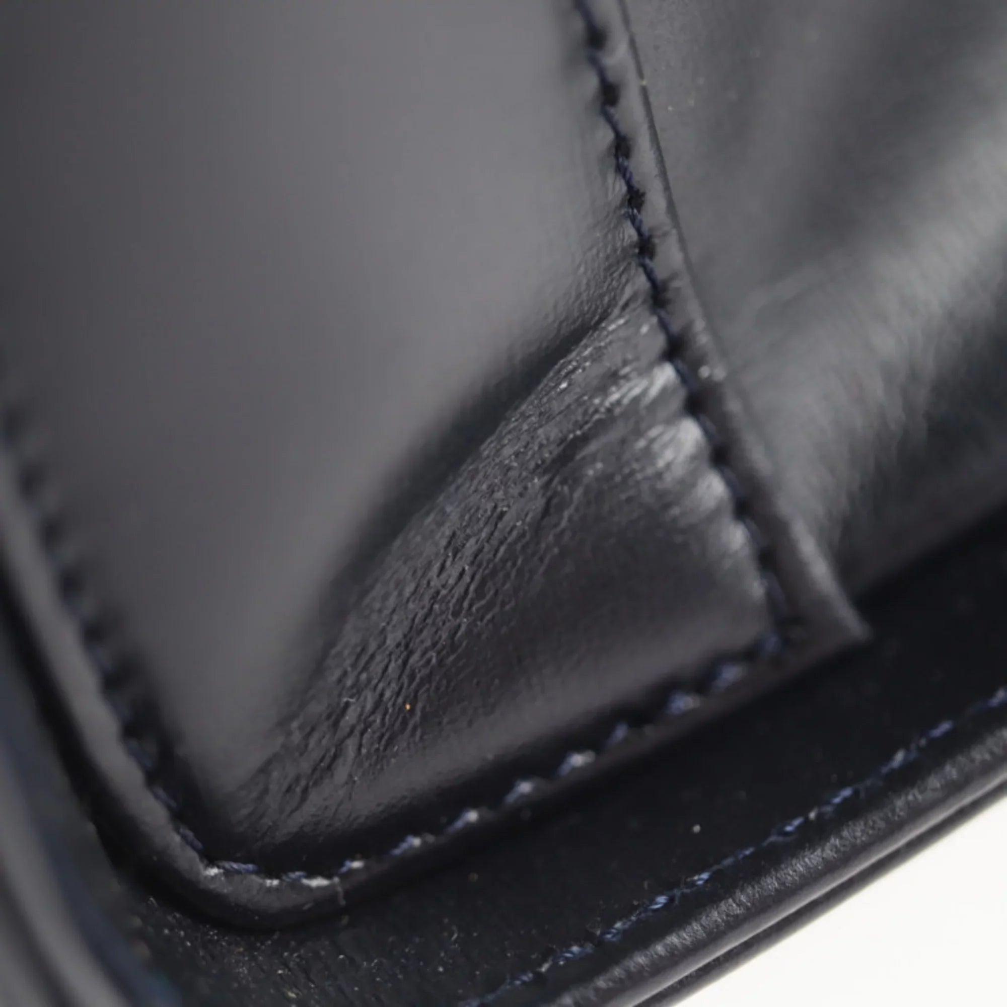 handbag dark mini Cartier CARTIER Pre-Owned calf line bag sapphire navy (Good)