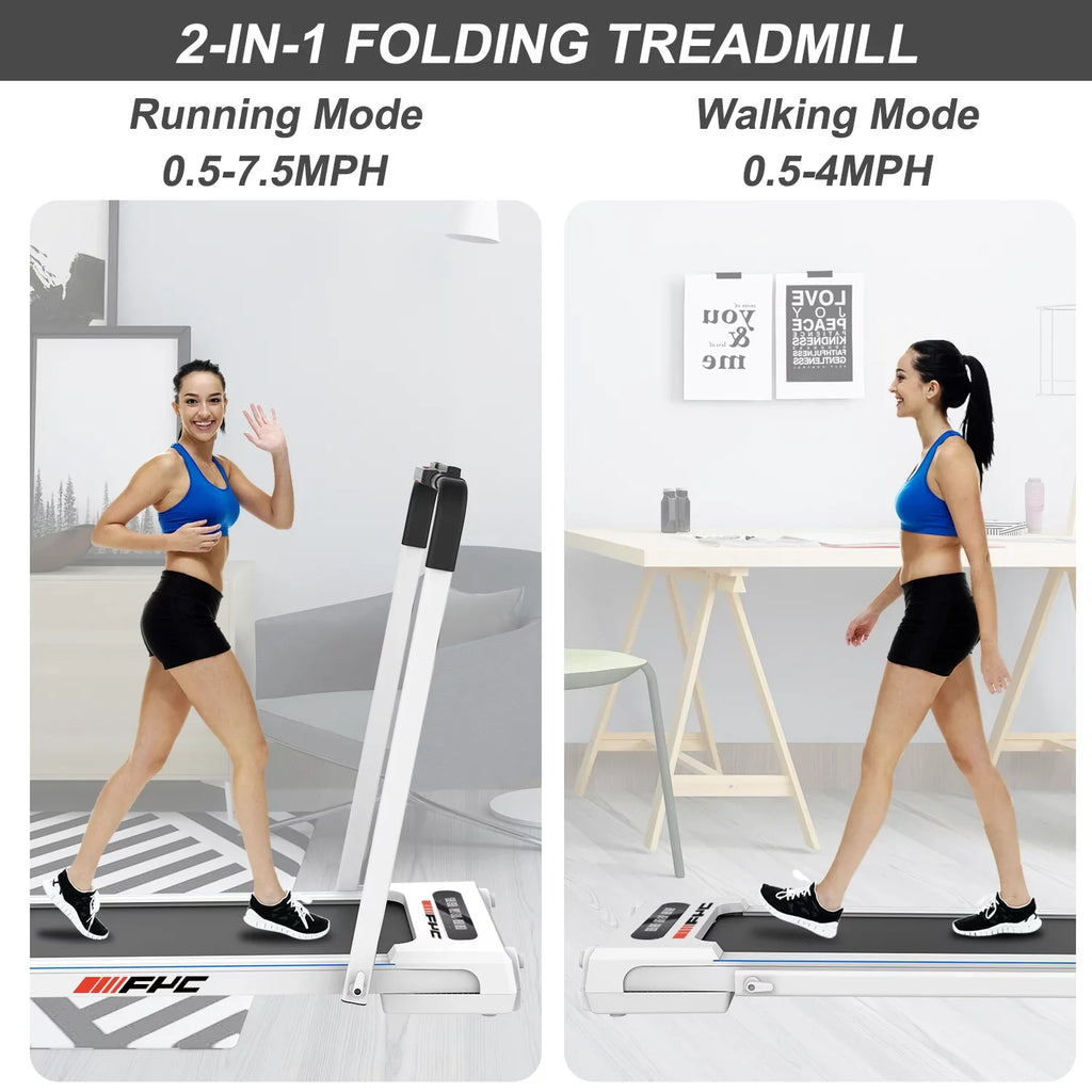 Treadmill Under 2 Foldable Home, Running Running Electric Desk 1 2.5 FYC LED Joggi Machine, in Installation-Free Dcenta Remote for - Walking Treadmill Treadmill Control Compact Folding Display HP &