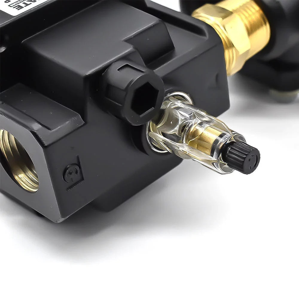 Regulator 1/2" Handle Integral Large Bowl a? Interstate Made - USA Lubricator Pneumatics Filter "T" Poly in Combo WC1081HDGP