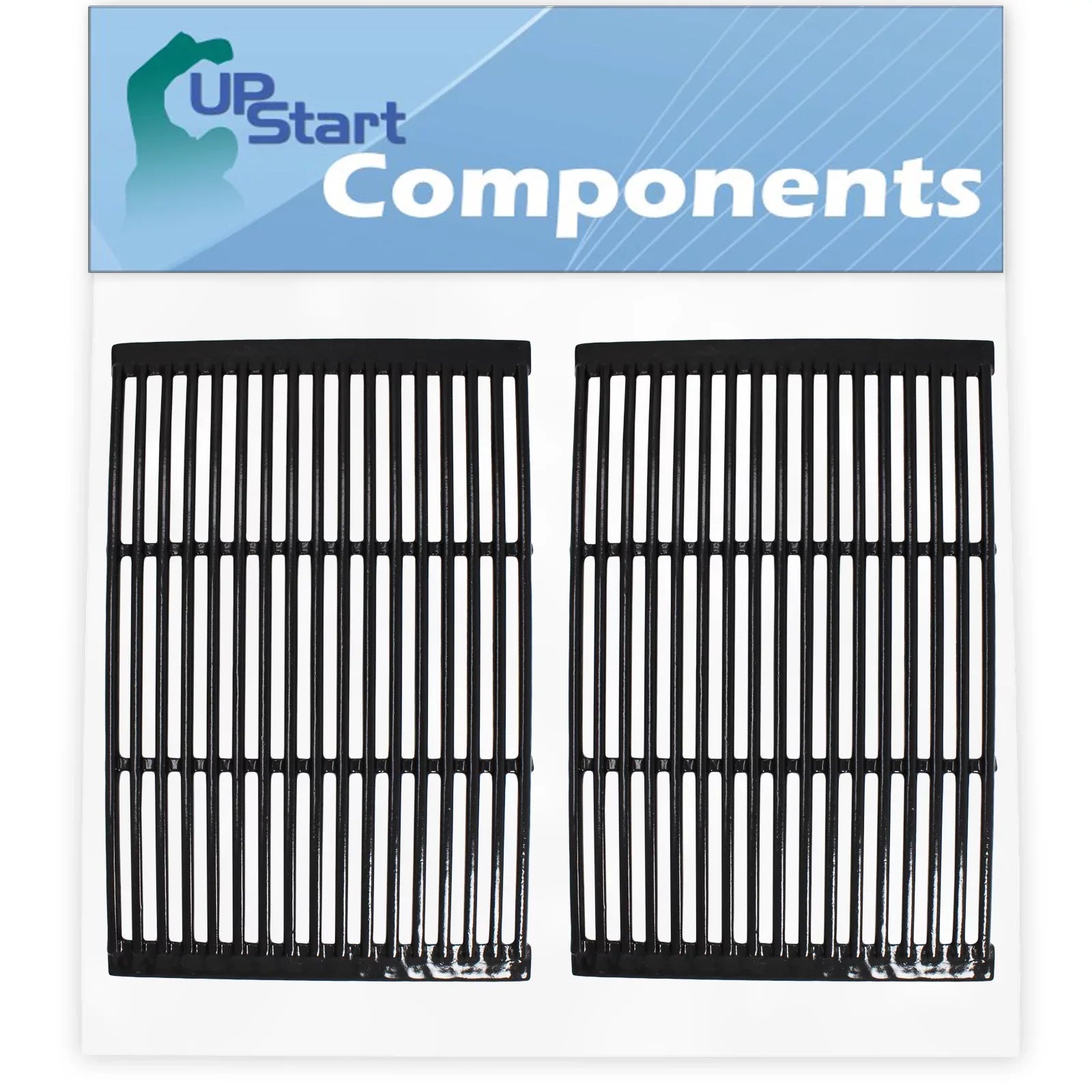 810-8532-S - Enameled Barbeque Grates 19" Grill Compatible BBQ Replacement for Porcelain Grid 2-Pack Cast Iron Cooking Charmglow Parts