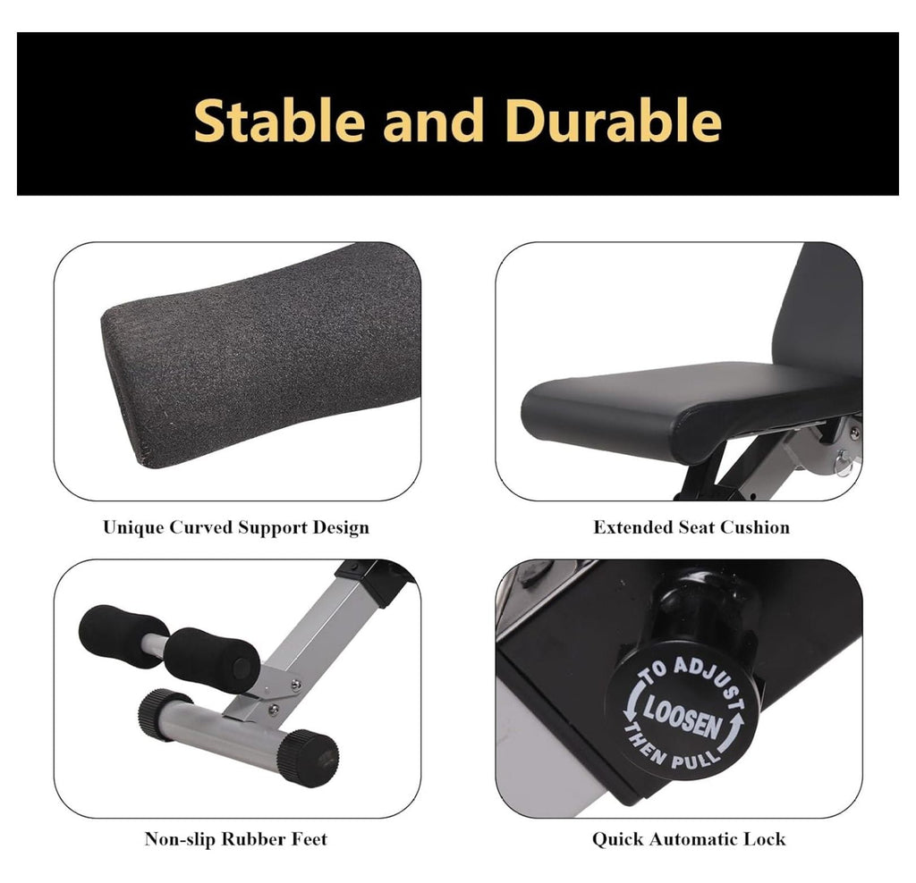 for Home Bench Incline Training Bench Strength Decline Full Bench for Press Workout Weight Foldable Adjustable Gym Body,