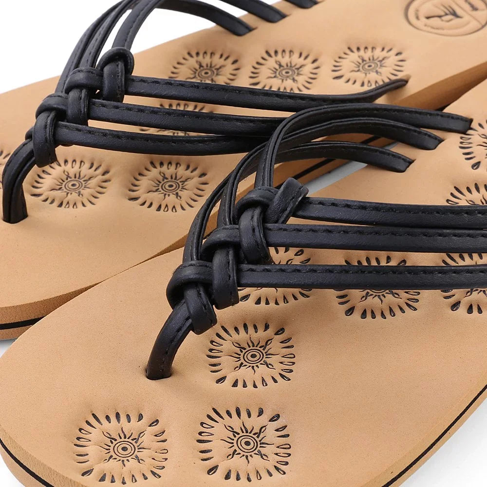 Walking Outdoor Life Casual Indoor or Flop AERUSI Flip Sandals (Black) Livi Women's