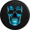 Spare Skull Wrangler Glowing Tire Grinning for JL Backup Almost 2019 32 Inch Cracked Blue 3D Cover Camera Jeep 2018 RV