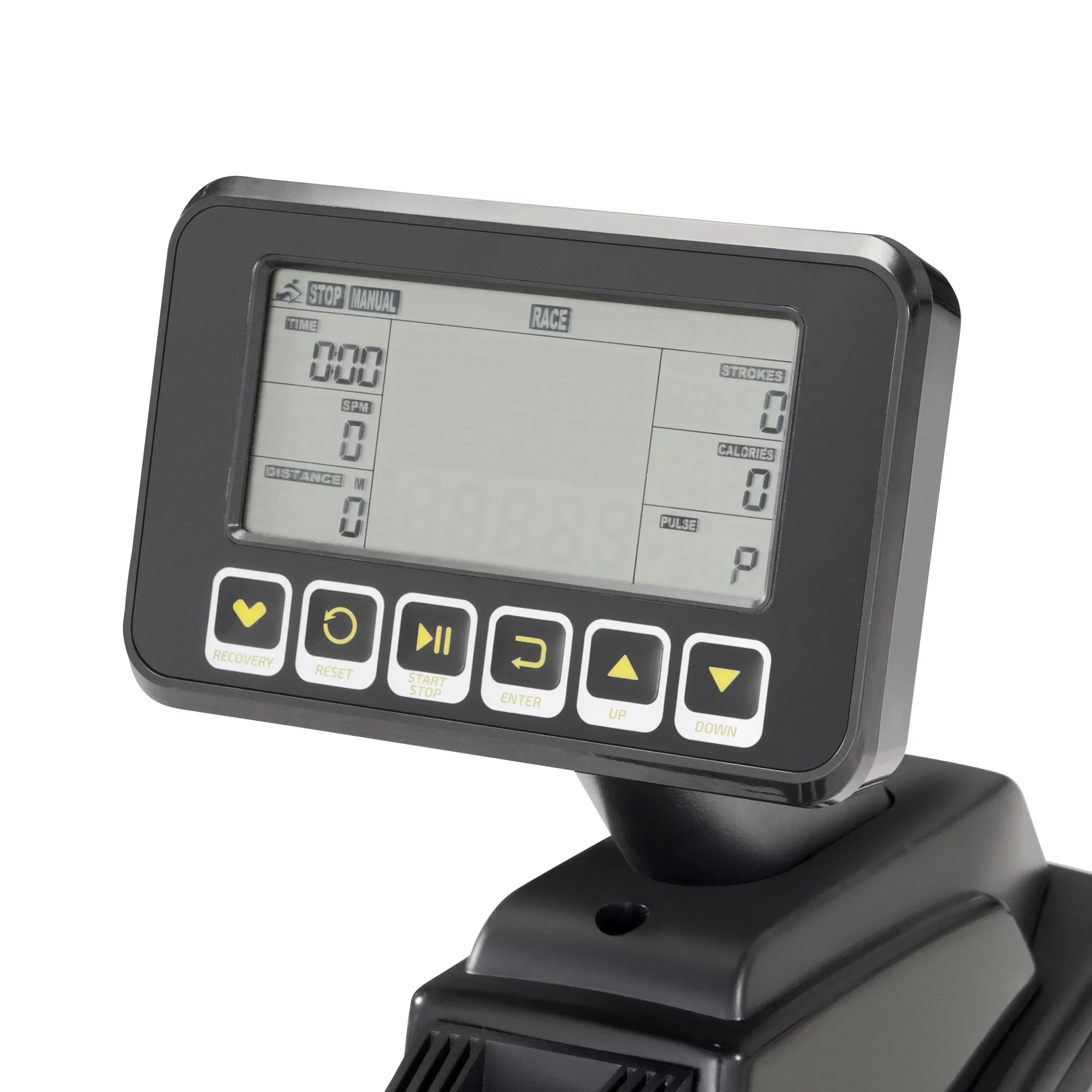with Monitor 8 CIRCUIT Foldable Deluxe Wheels/LCD Machine AMZ-986RW Settings/Transport Magnetic Resistance Rowing FITNESS