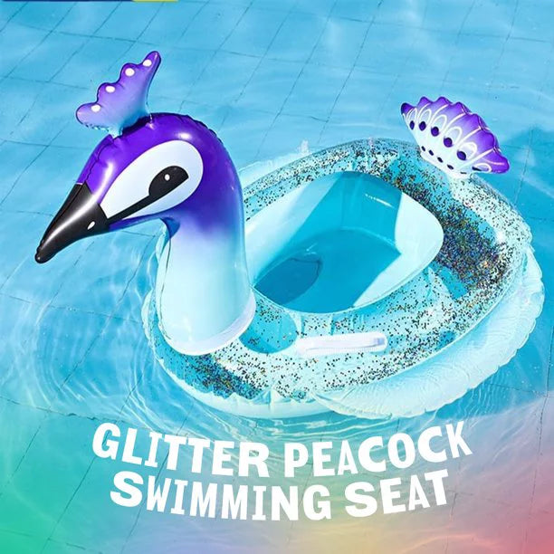 with Floaties Water Valves Raft Party Fast Fun Beach Float Inflatable Swim Decorative for Glitter 48 Pool Game Lounge Toys Designed | Peacock Inch Kids Malai