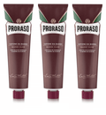 Butter 150ml - Barba Sandalwood RED for Cream Sapone in Soap Beard Coarse Proraso Shaving 3 Pack Da tube Shea
