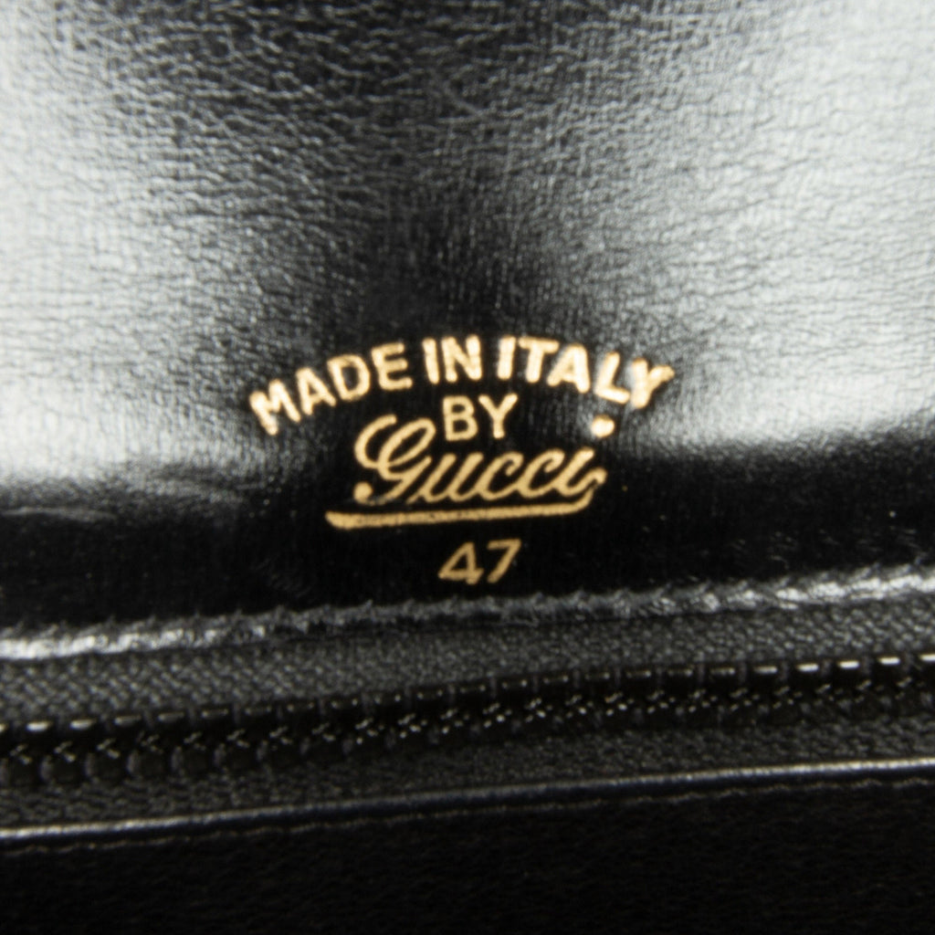 Handbag Top Gucci Bamboo Black Night HandleBag Pre-Owned Calf Authenticated Leather (Good) Unisex