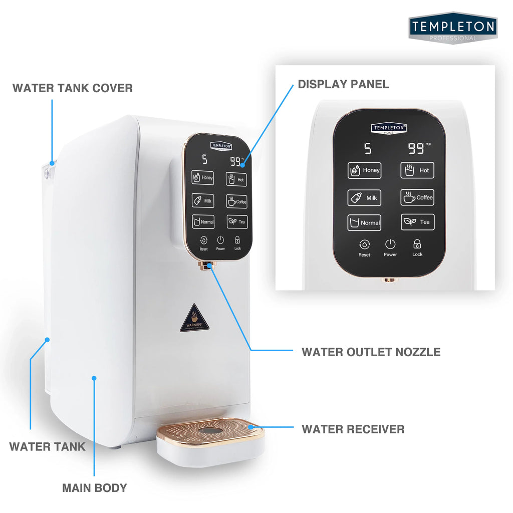 4 Templeton Purifying Cold Reverse Dispenser Stage Countertop Water Osmosis Hot