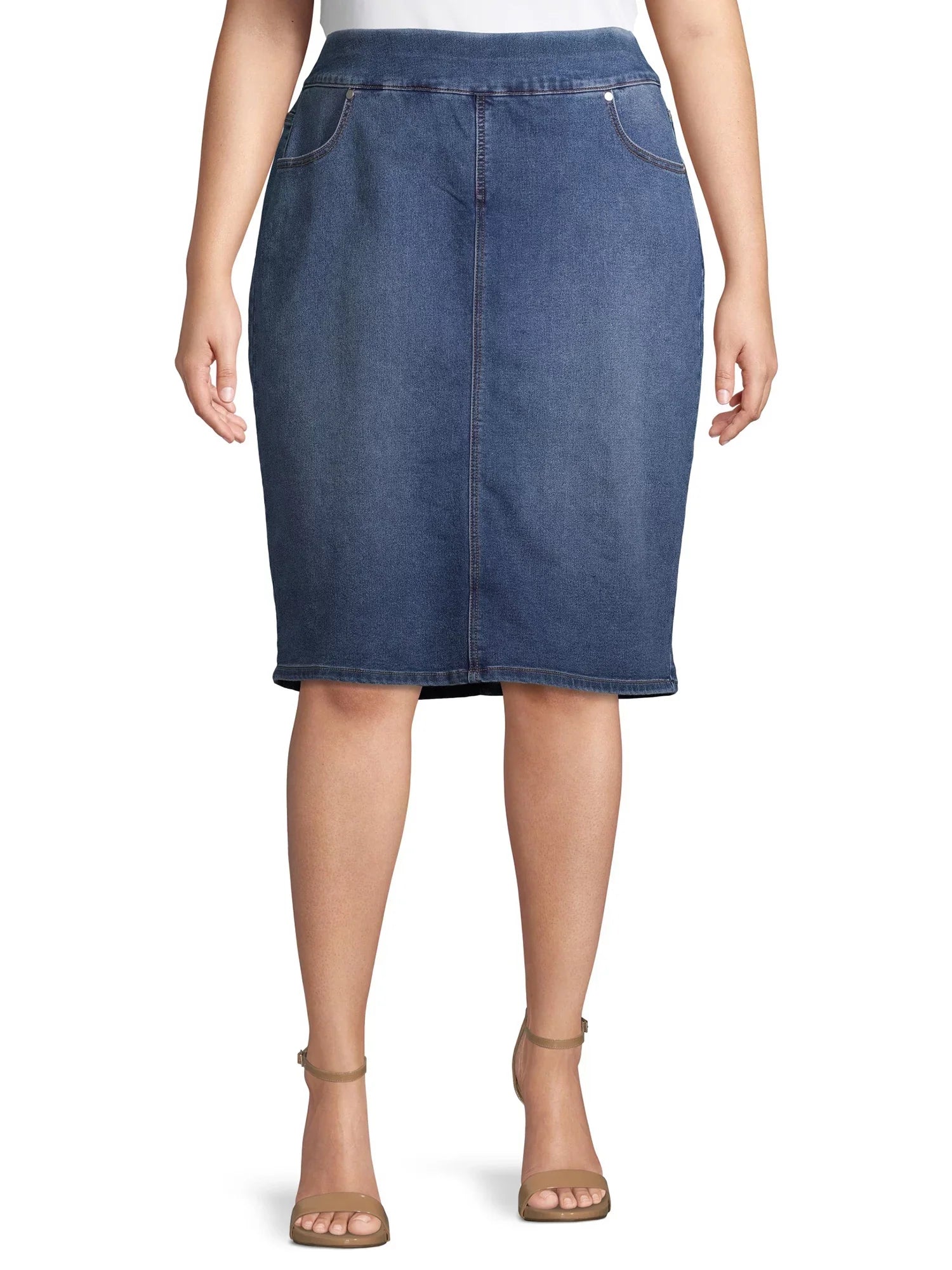 Ford Plus Pull-On Denim Women's Alivia Size Skirt