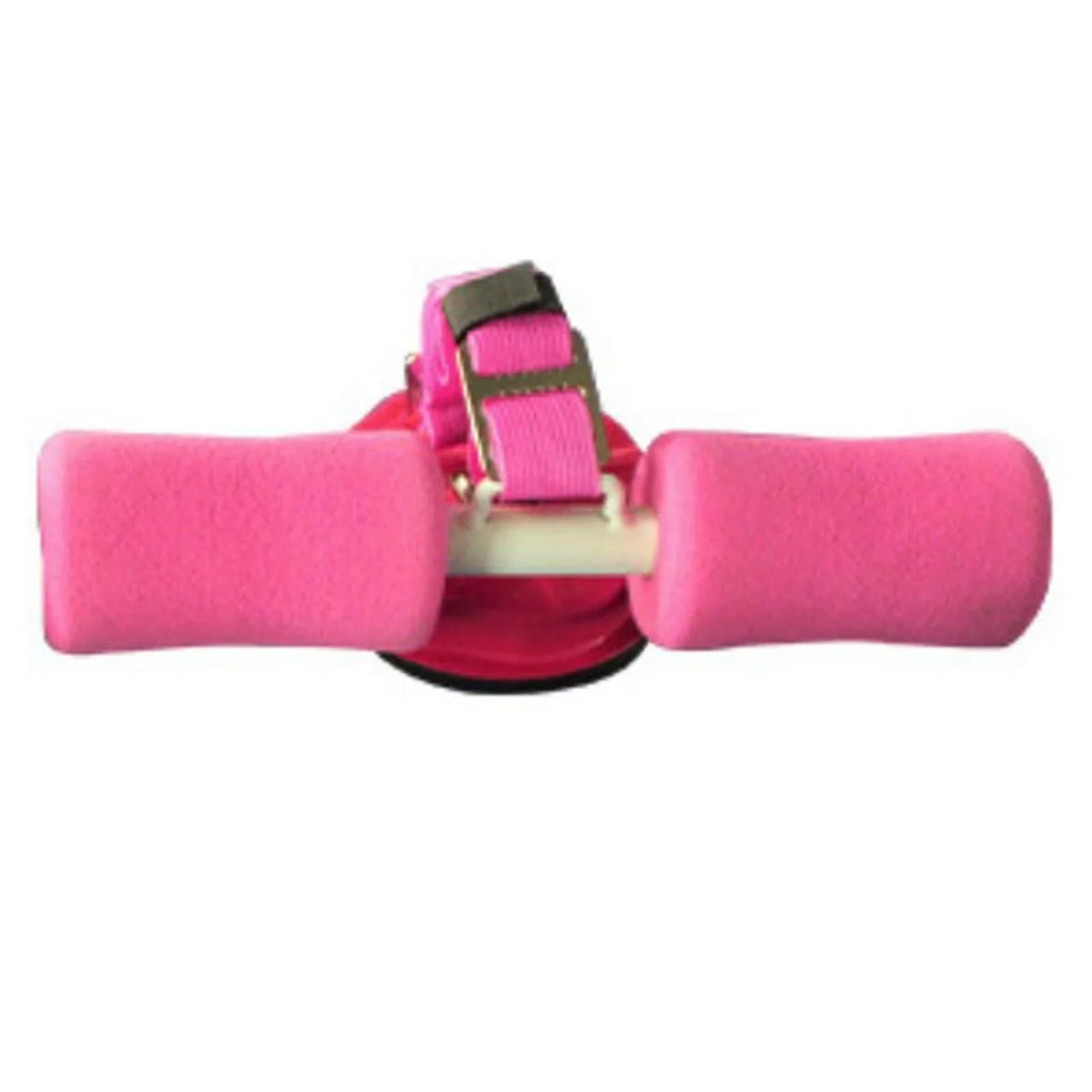 Suction Floor Belt Up Exercise Bar Stand pink with Abs Thigh Sit