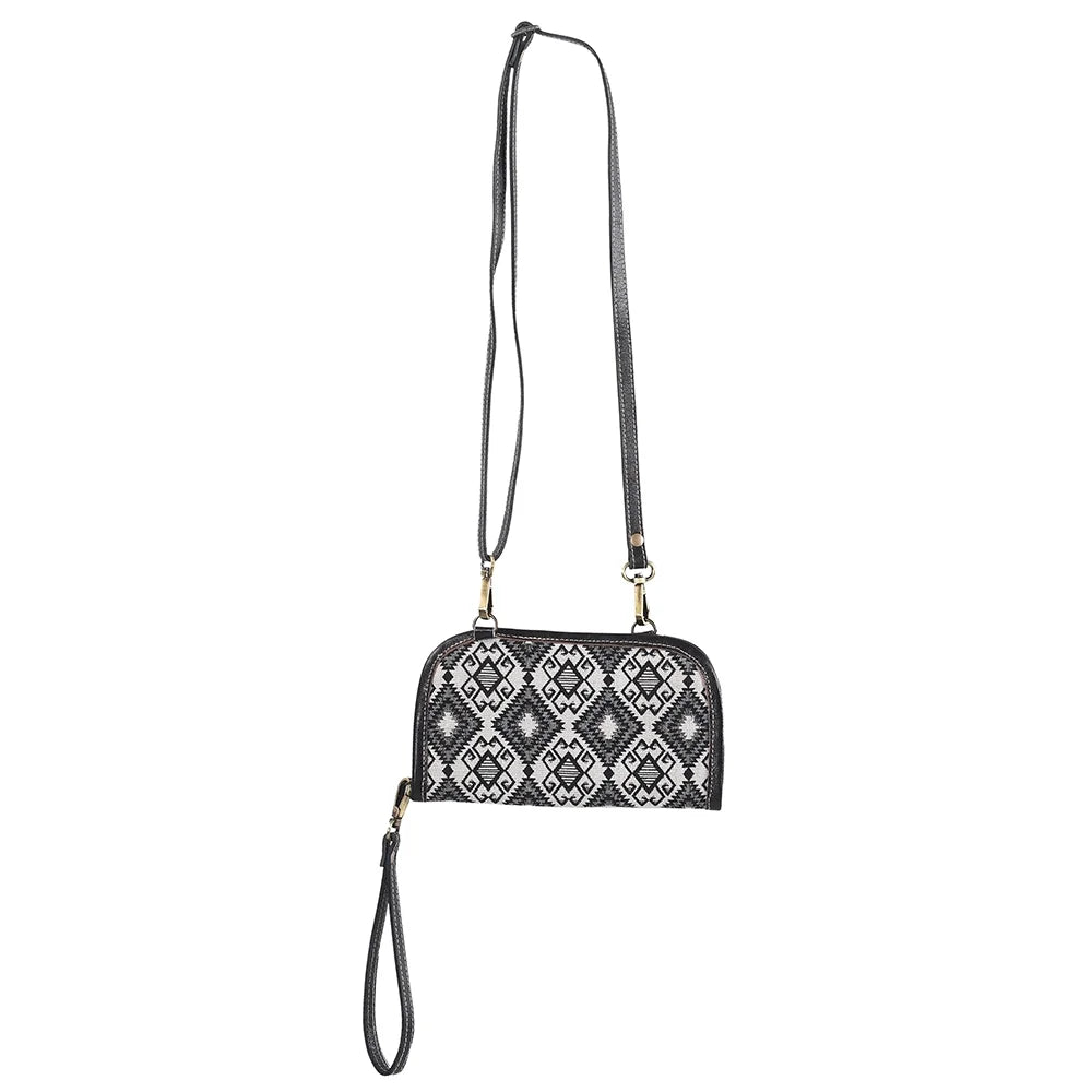 women Cross Canvas handbag western Genuine Leather Upcycled KB bag purse OHLAY KB314 Body