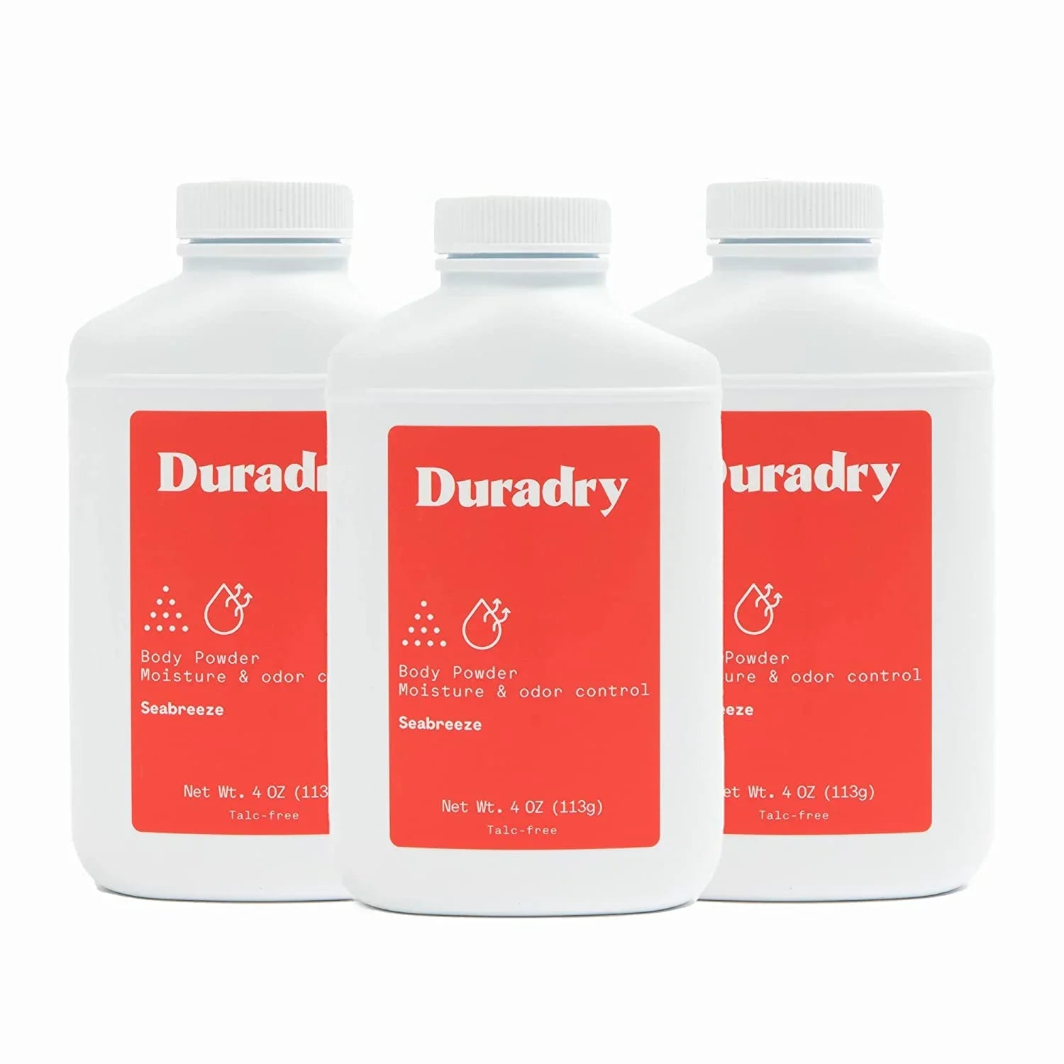 '- Absorbing, Body 3-Pack All Eliminates & 4oz, Any Talc-Free, Duradry Sweat Defense Powder, Body Anti-Chaffing, Sweat Natural Powder - Control, Seabreeze, Naturally Prevents Odor and Odor