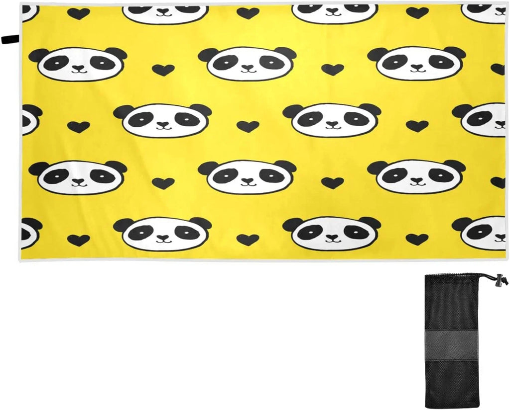 30¡±X60¡± Sand Bestwell Thin Panda Multipurpose Dry Towel Microfiber Towel Towel Swim Bath Lightweight Towel, Oversized Beach Yoga Free Pool Blanket, Quick Shower
