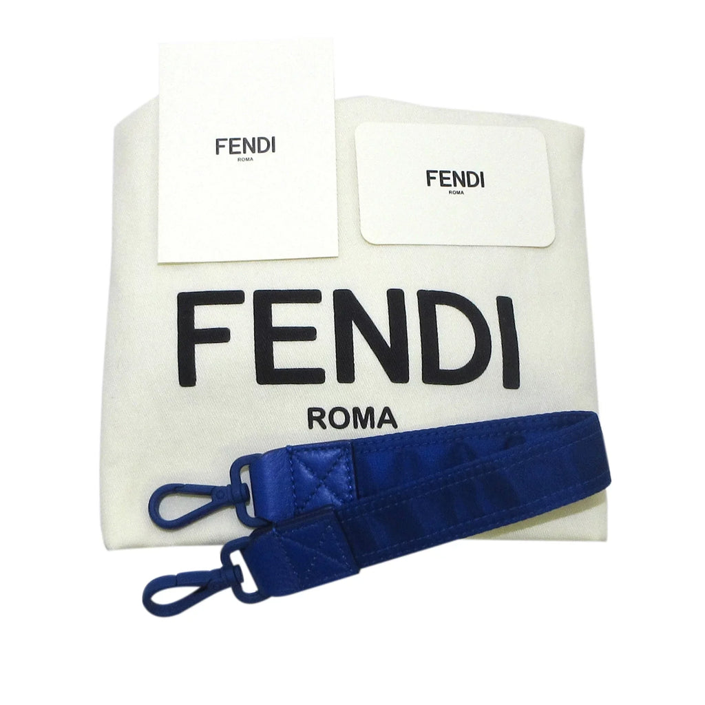 Bag Pre-Owned Lock Crossbody Blue FF Authenticated Unisex Nylon Crossbody (Good) Fendi Fabric