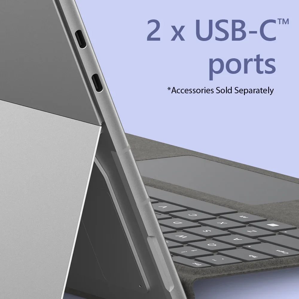 Multi-Tasking, (Open Surface Box) Processor 11, for Tablet/Laptop, and Pro RAM, 13" Connectivity, Microsoft Faster SQ3 Platinum 5G 8GB Windows Storage (2022), - 9 2-in-1 128GB Thin with Lightweight,