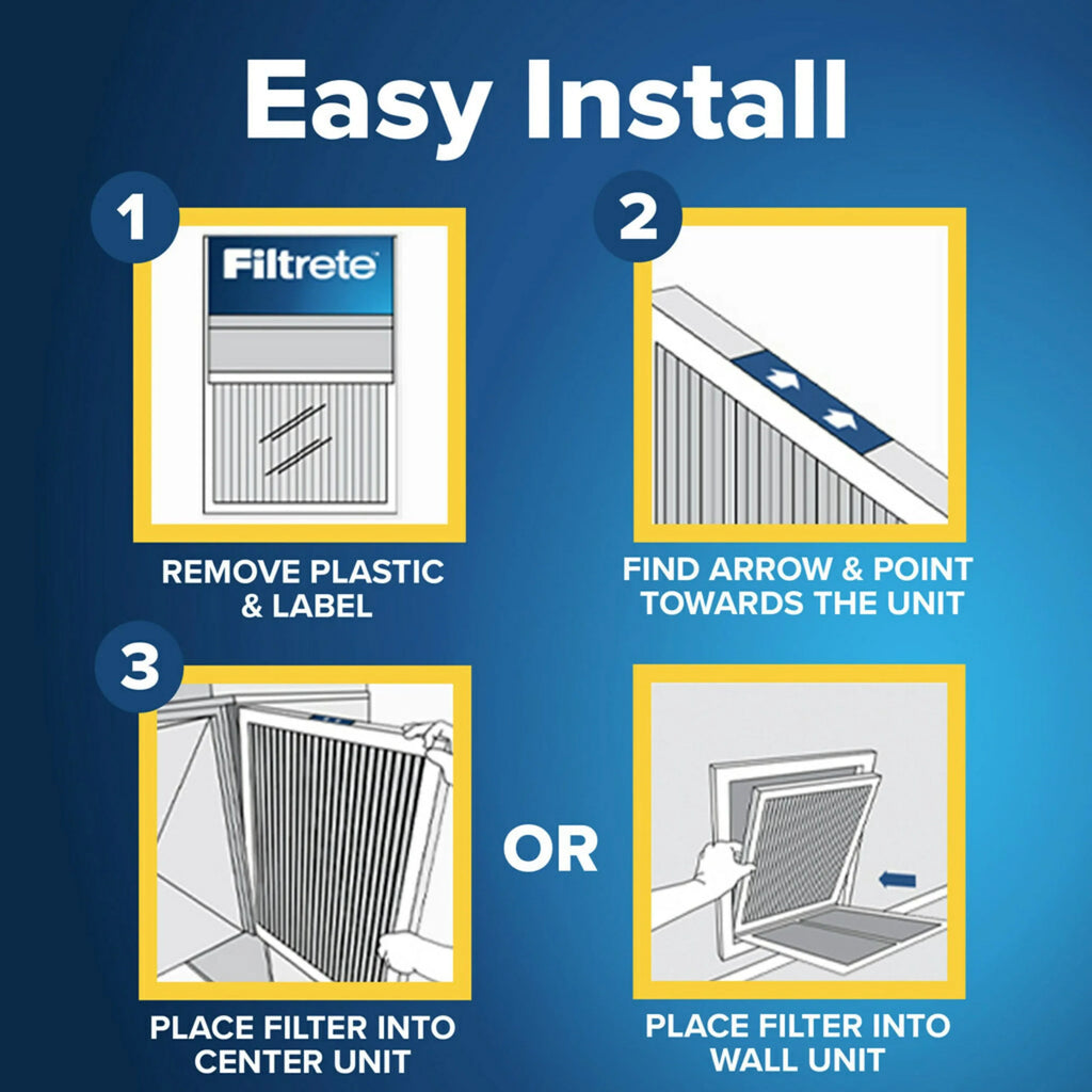25x25x1 MPR Air 1 Virus, Filter, 1500 Filter Bacteria MERV and 12, Allergen, Filtrete