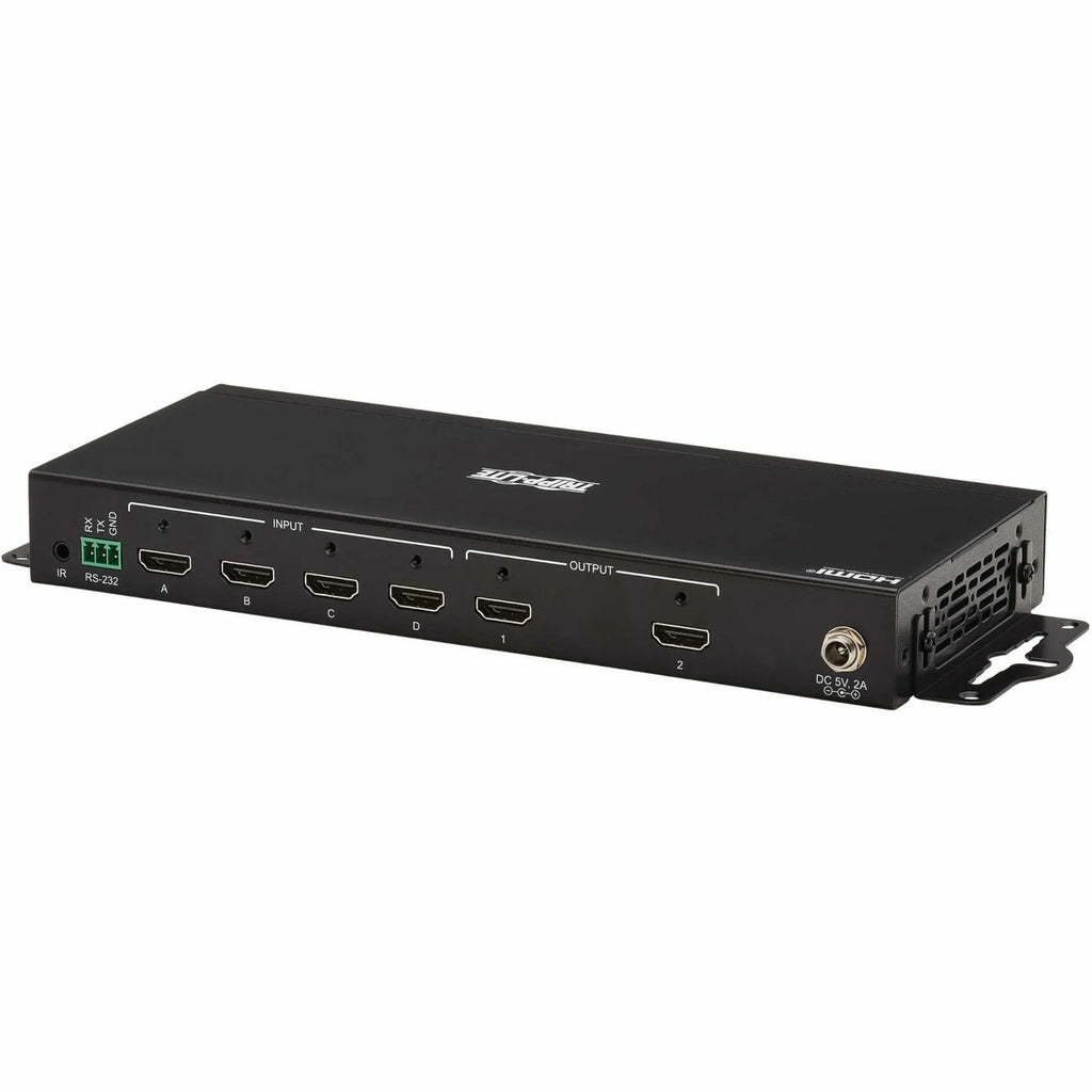 60 4x2 - 4K x HDR, with Signage, HDMI TAA 1080p2 4:4:4, Multi-Resolution Lite 4K Blu-ray Support, and Hz, Computer, Remote - Display, - x Control 2160 Digital Matrix 2 - Switch/Splitter Tripp ... 3840