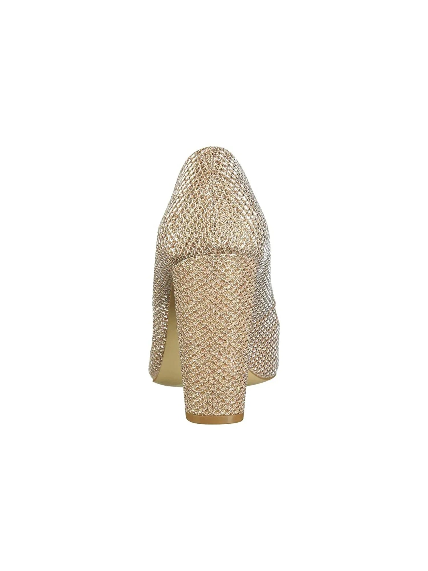 Heel 8 Pointed On Slip Rumor Pumps MISCHKA Dress Block JEWEL BADGLEY Womens Cushioned Beige Toe